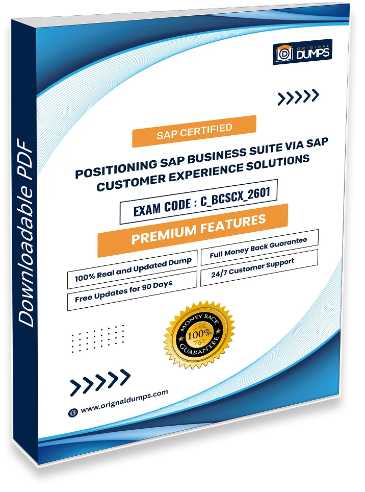 SAP Certified - Positioning SAP Business Suite via SAP Customer Experience Solutions C_BCSCX_2601
