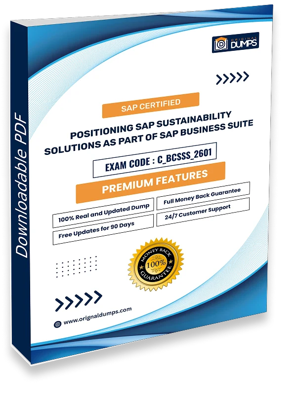 SAP Certified - Positioning SAP Sustainability Solutions as part of SAP Business Suite C_BCSSS_2601